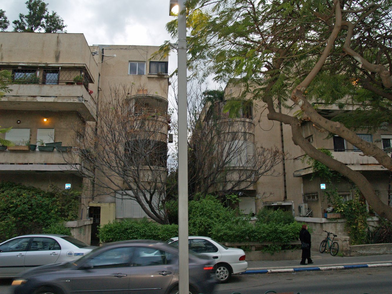 Real residential building on Rothschild Boulevard, Tel Aviv