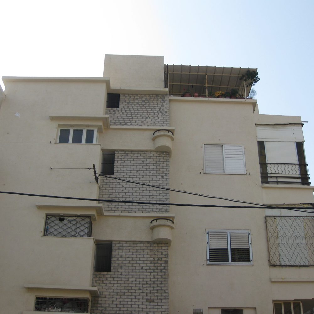 Real residential facade in Haifa